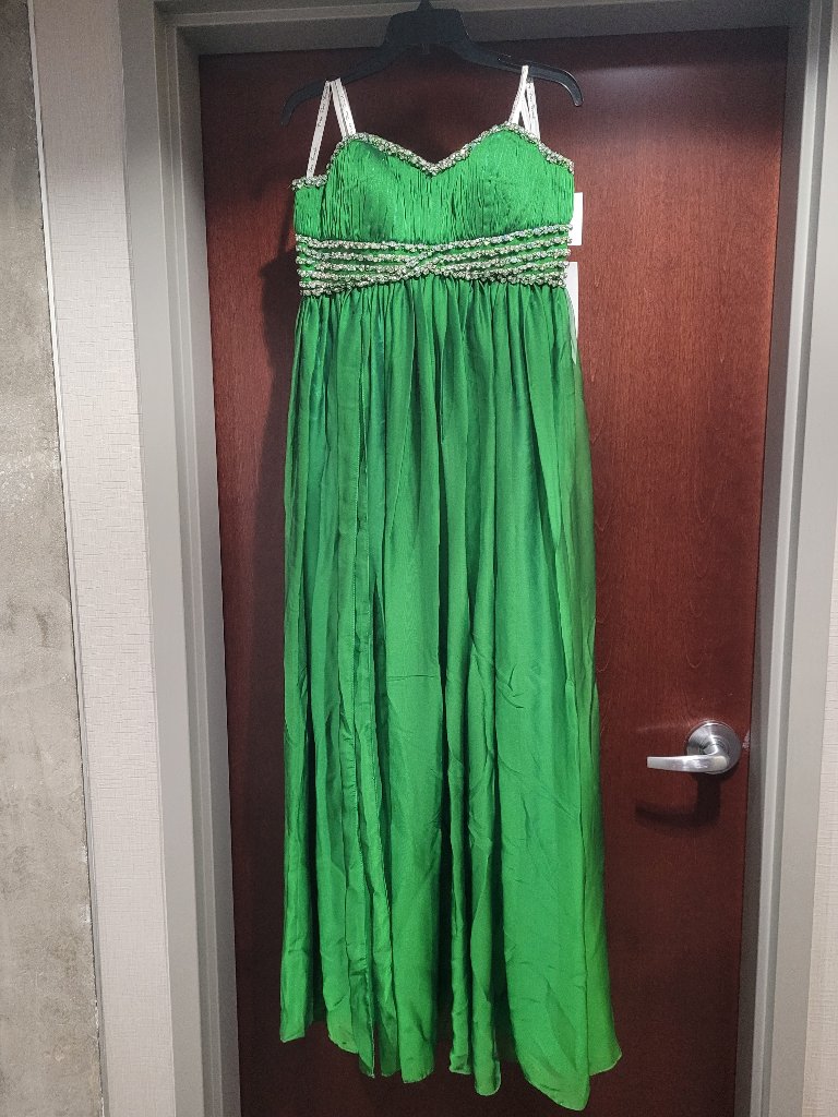 Rachel Allan/Party Time Formals 6842 Size 18 Emerald Green Prom Dress